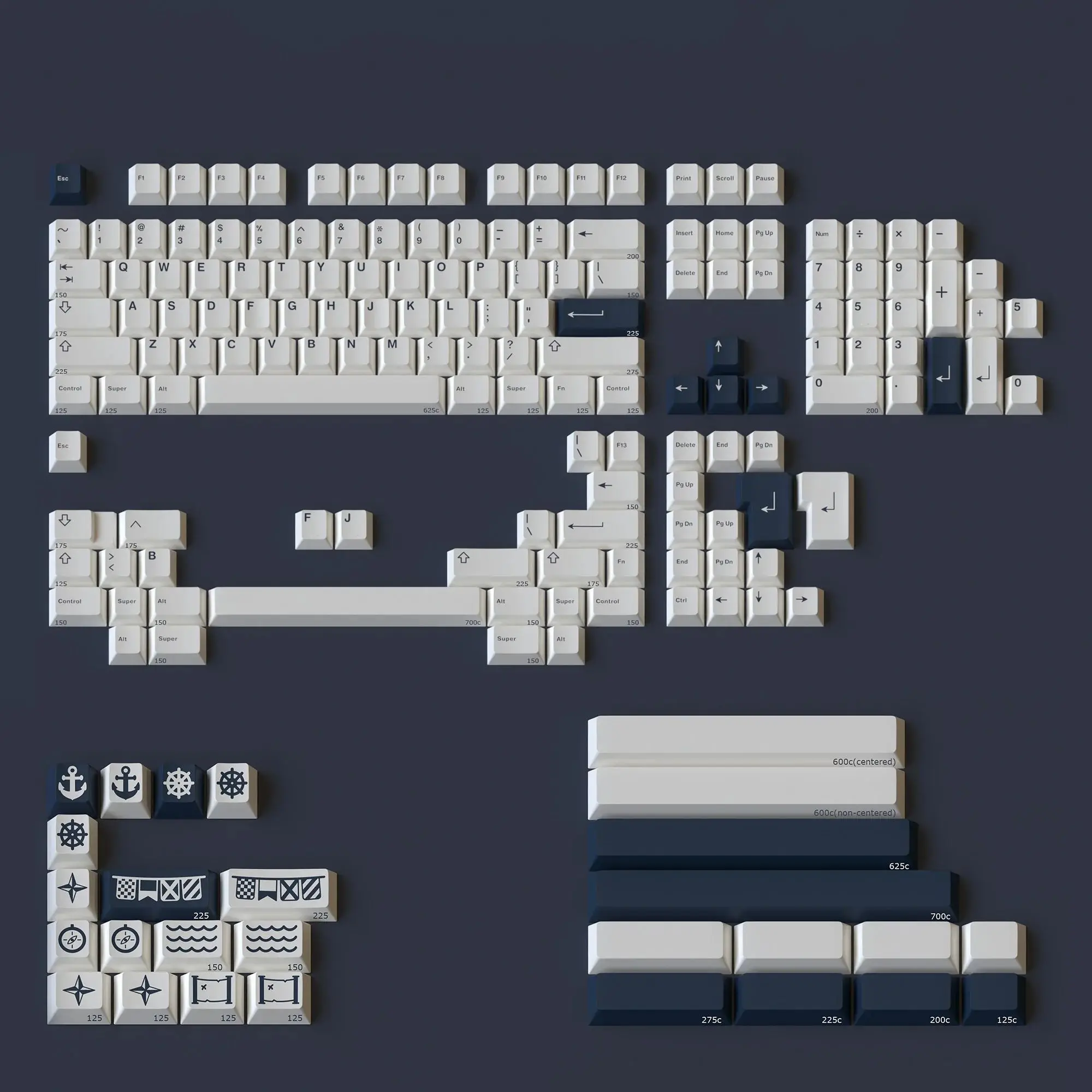 GMK Seafarer 체리 프로필 키캡, MX 기계식 키보드 베이스, 참신함