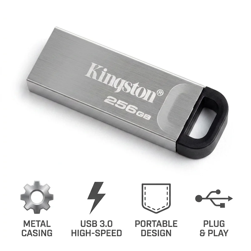 킹스턴 512GB USB 3.2 플래시 드라이브 고속 메탈 펜 드라이브 방수 휴대용 메모리 스틱 PC 노트북용