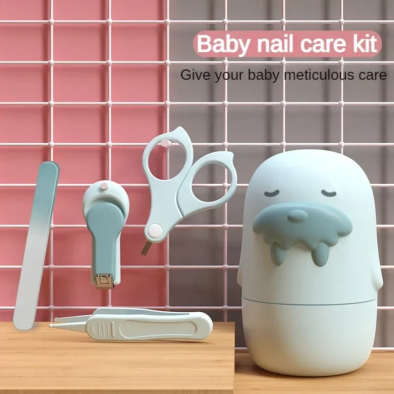 

Ножницы для ногтей для новорожденных, детский инструмент для ухода за ногтями, безопасная переносная машинка для стрижки ногтей, триммер, пинцет с коробкой, детский набор для маникюра