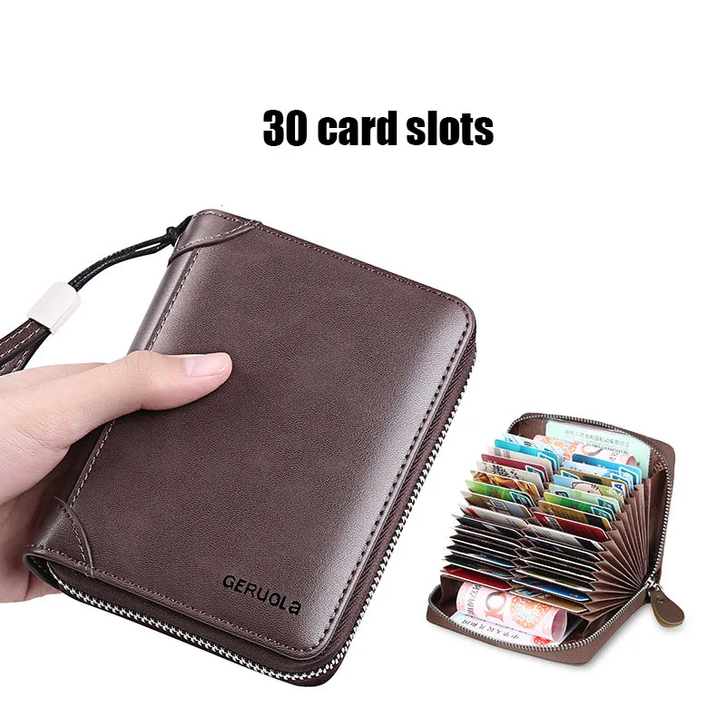 Genuine Leather Women Business Card Holder Wallet Bank Credit Card Case ID  Holders Rfid Wallet Ladies Coin Purse Small Wallet - AliExpress