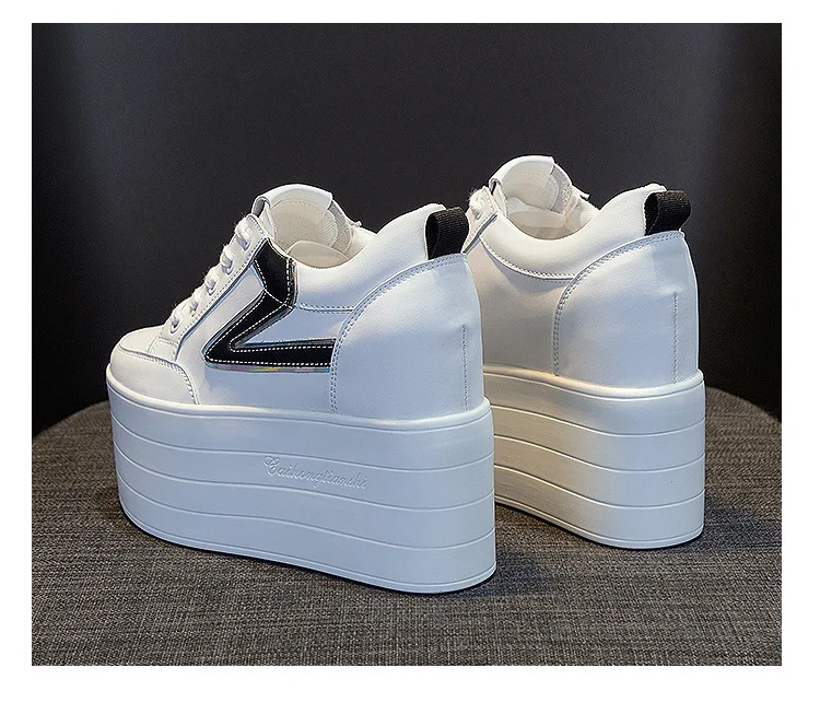 12 cm hohe Keilabsatzschuhe aus Leder für Damen - true-deals-club