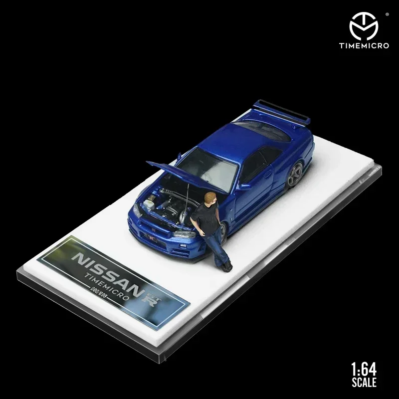 TIME MICRO 1:64  GTR R34 open cover Fast & Furious RX7 EVO7 Supra A80 Diecast Model Car 5
