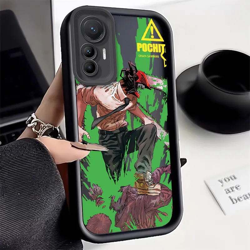 Anime C-Chainsaw Man Phone Case for Xiaomi POCO X6 X5 X4 GT