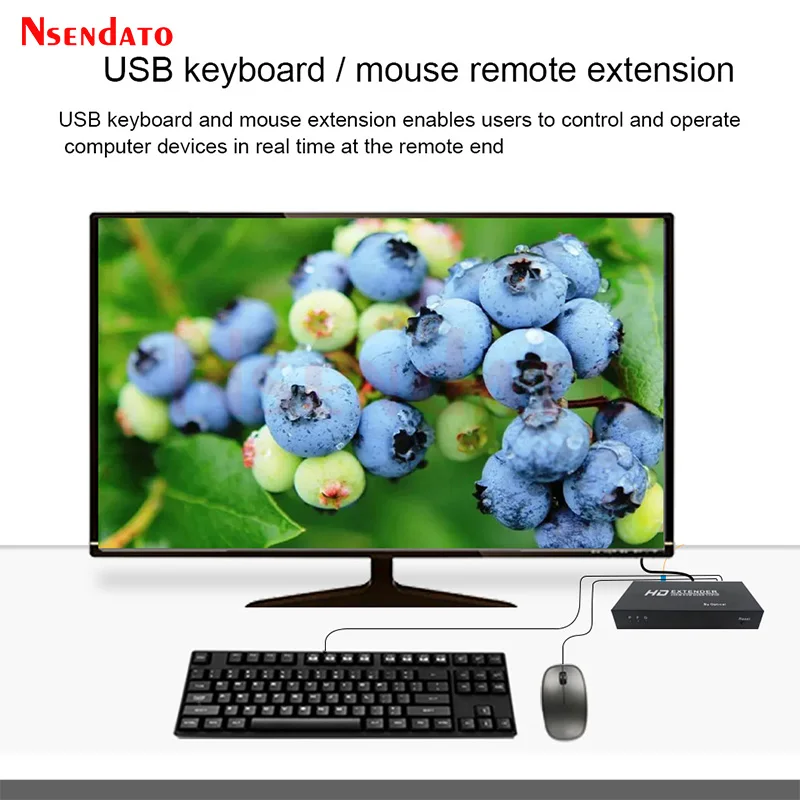 1080P HDMI USB KVM Extender 20km over SC Fiber Optic Cable HDMI Video Transmitter Receiver With HDMI Loop out For PS5 DVD PC TV