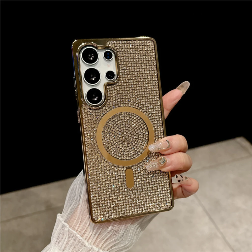 Luxury Bling Diamond Magnetic Shockproof Glitter Phone Case