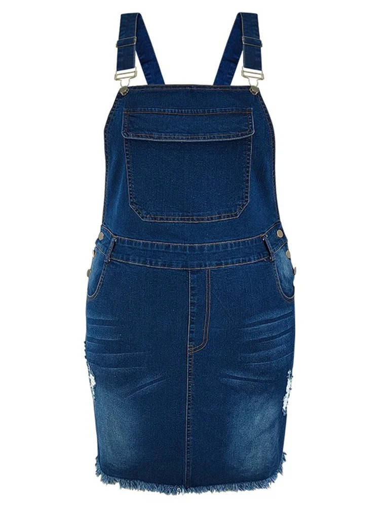 Wmstar Denim Dresses for Women Wholesale Casual Loose Pockets Fashion Streetwear New in Summer and Fall Women Clothing 2025