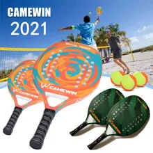 In stock / 3 colors The lowest price professional beach tennis racket in the whole net. Racket carbon fiber EVA elastic material