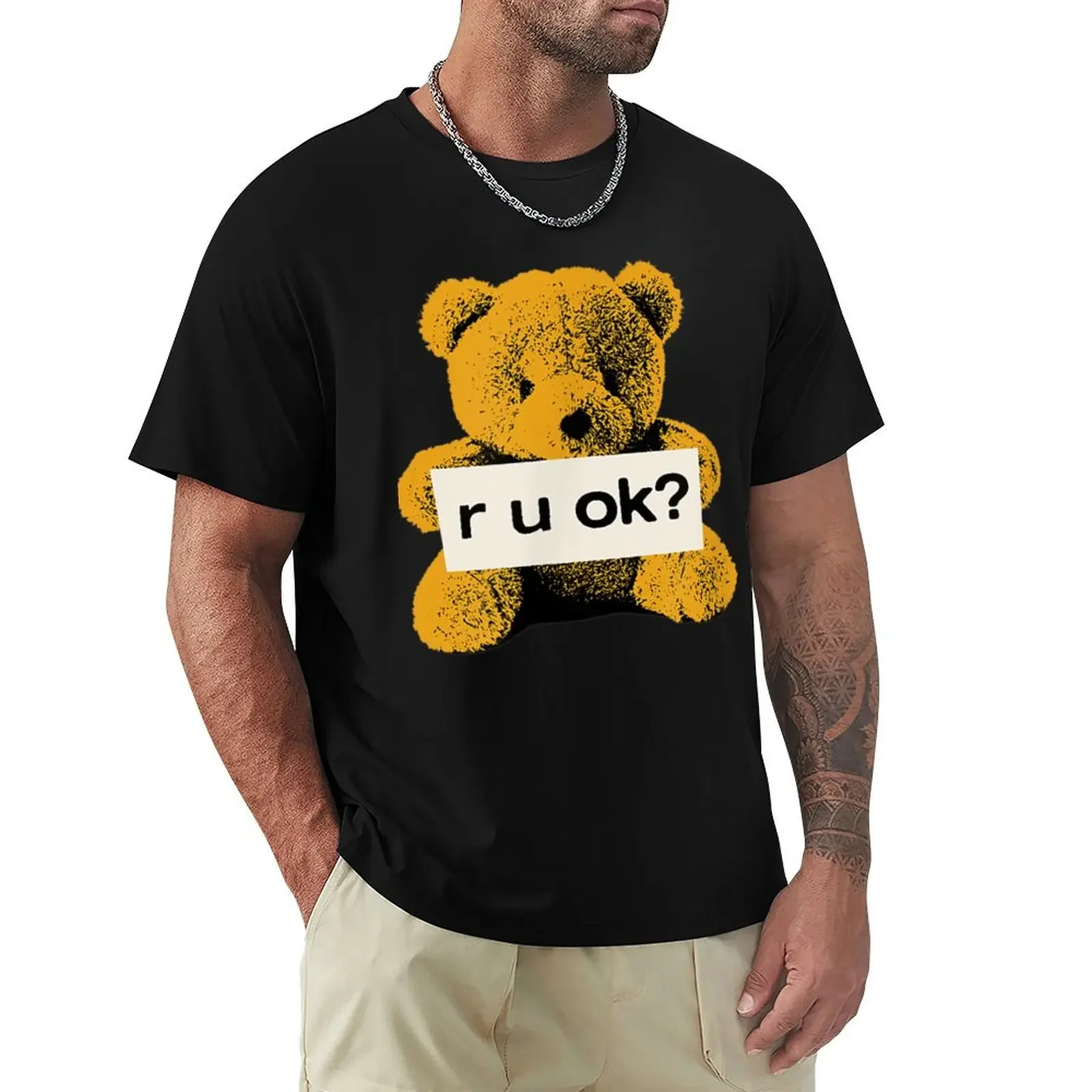 

Футболка r u ok, размера плюс tops, индивидуальный дизайн вашей собственной графической одежды для мужчин