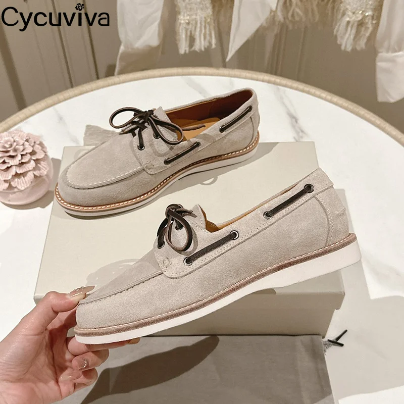 

Suede Lace Up Platform Flat Loafers Shoes Woman and Men Formal Office Dress Shoes Casual Driving Vacation Walking Couple Shoes