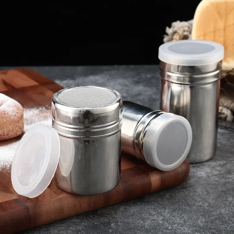Stainless Steel Seasoning Jar Salt Sugar Shaker Pepper Bottle Rotating Cover Toothpick Holder BBQ Spice Storage Can Kitchen Tool seasoning jar,salt shaker,spices bottle,salt pepper shakers