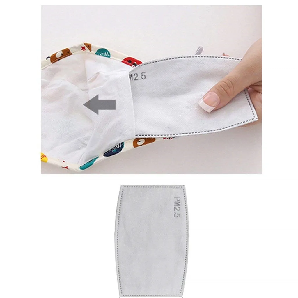 Face Mask Disposable Face Mask Cotton Face Mask 100Pcs Activated Carbon Filter Face Mask Breathing Insert Protective Mouth