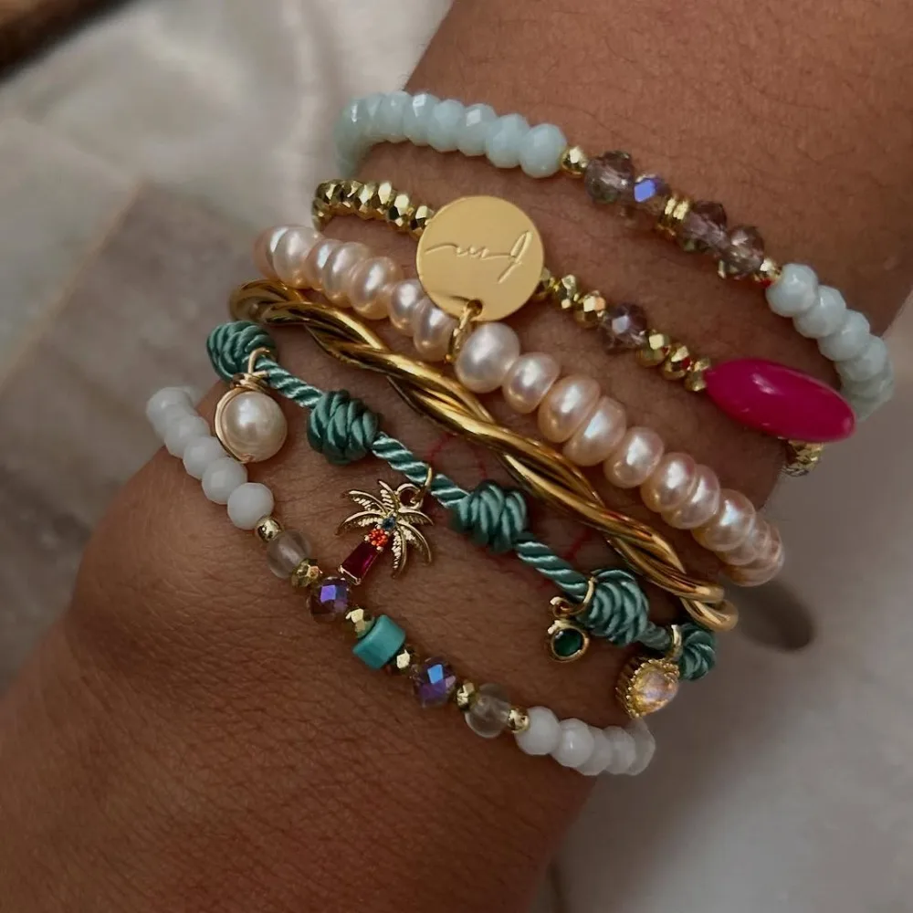 Bohemia Multicolour Rope Cross Heart Star Pendant Bracelet Personality Hand Woven Sun Stainless Steel Bracelets Charm Jewelry