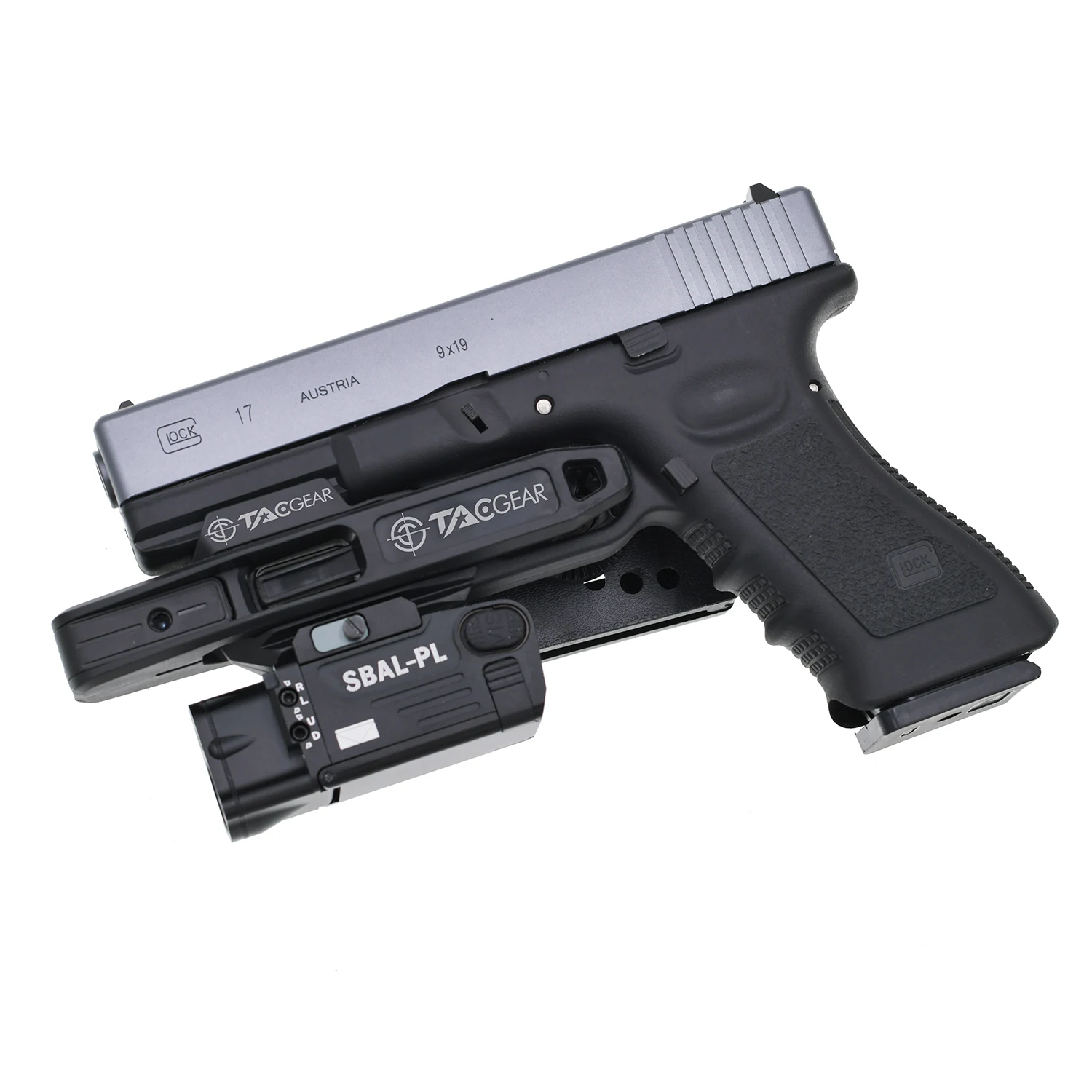 TACGEAR OWB Holster Left Right hand Belt Clip Carrier holder Can Hold Flashlight Red dot Sight for Pistol have a integral rail 5