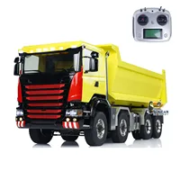 1/14 Metal 8x8 RC Hydraulic Dumper Roll Off Dump Truck 3363 Rear Axle Steering 3 Speed Transmission Light Sound Tipper Gift Toys 1