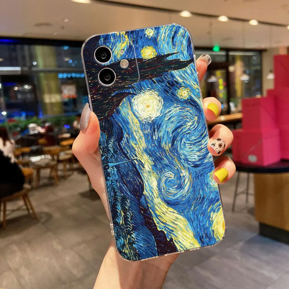 Van Gogh Artistic Phone Case - Cafe Terrace & Starry Night Design