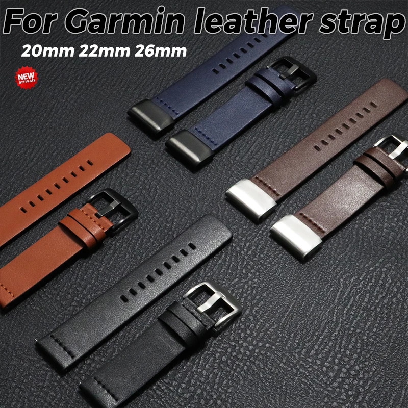 Genuine Leather Watch band For Garmin Fenix 7 7S 7X 6S 6X 6 Watchband