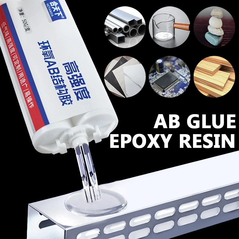 Epoxy Resin AB Glue Adhesive Transparent Waterproof Fast Curing...