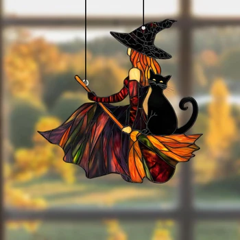 Witch Cat Suncatcher 1