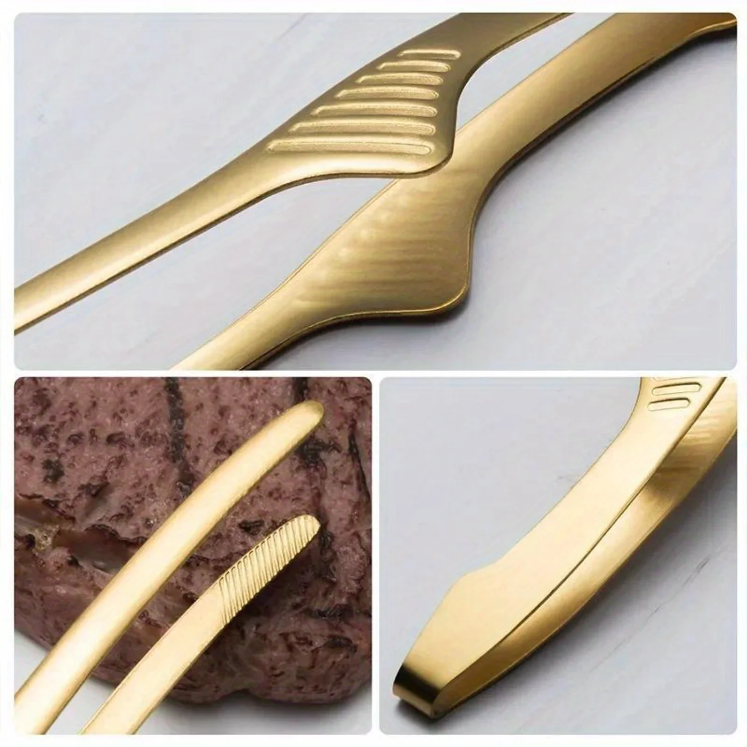 2pcs, Stainless Steel Long Tongs For Barbecue, Non-slip Straight Tongs, BBQ Tongs, Cooking Non Slip Grill Pliers, Barbecu
