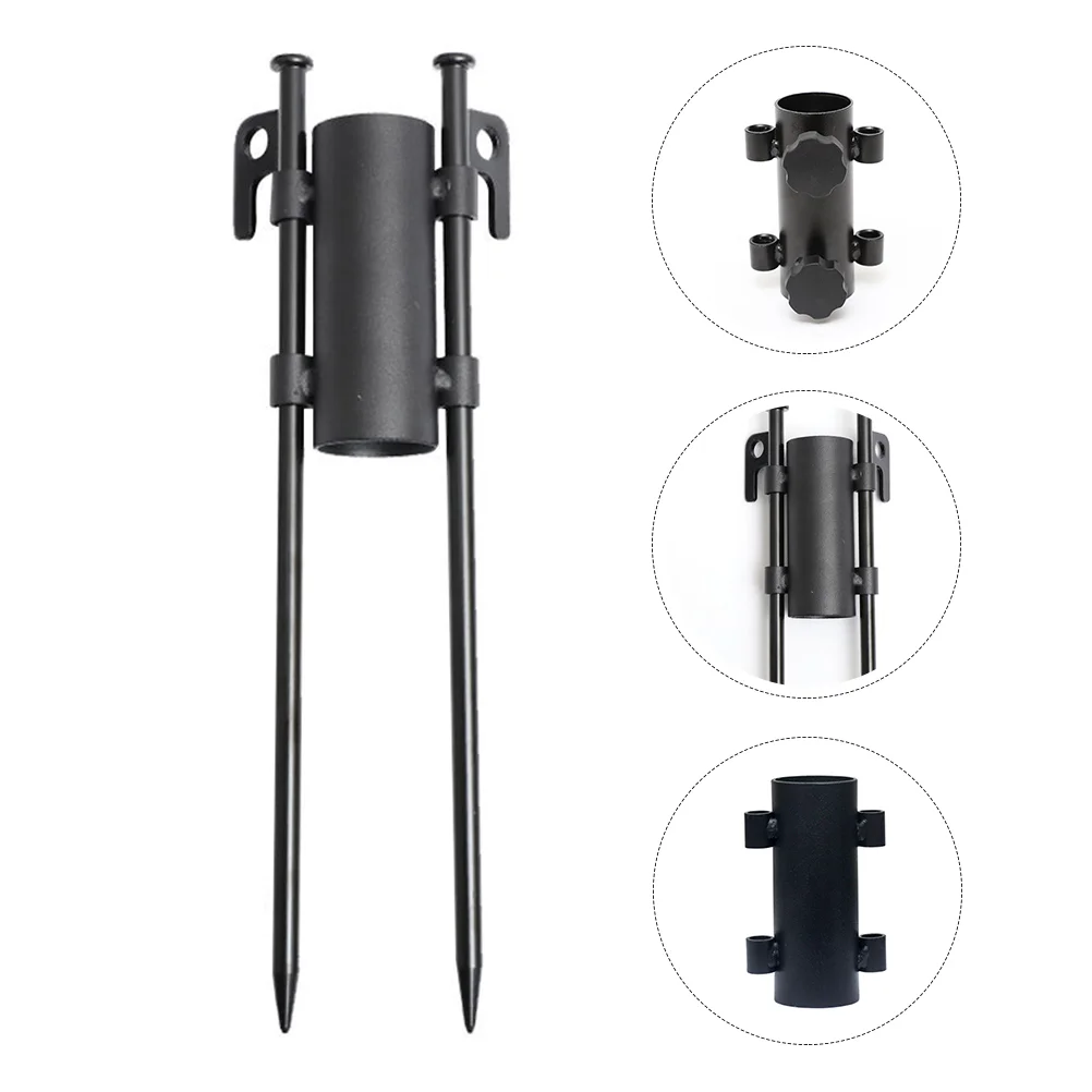 

1 Set of Metal Rod Holder Multifunctional Umbrella Stand Outdoor Umbrella Base