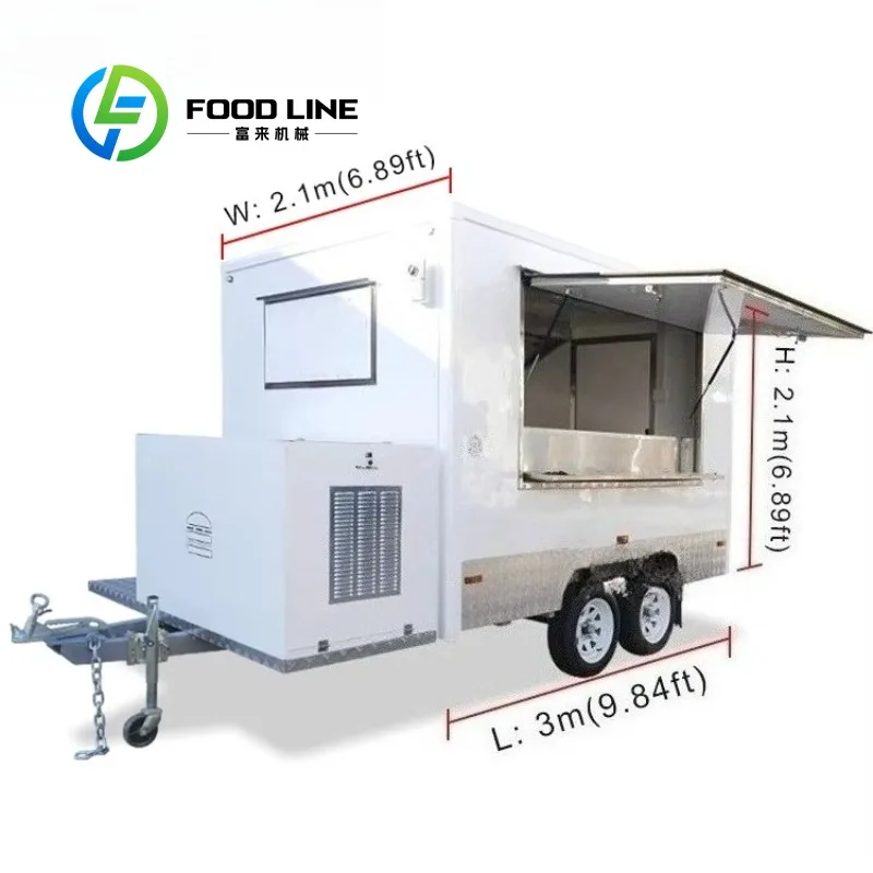 Mobile Bar Concessione Camion alimentare con attrezzature da cucina complete per Hotdog BBQ Pizza Catering Stand personalizzato - immagine 5