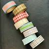 Korean Ins Retro Grid Decoration Adhesive Tape Planner Handbook DIY Scrapbooking Journal Collage Material Stickers 1