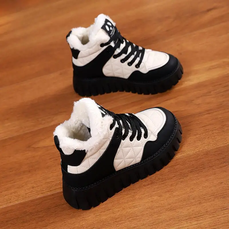 

Cotton-Padded Shoes Winter Warm Couple Home Indoor and Outdoor Middle-Aged and Elderly Girls Men's Oxford Bag Heel Shoes