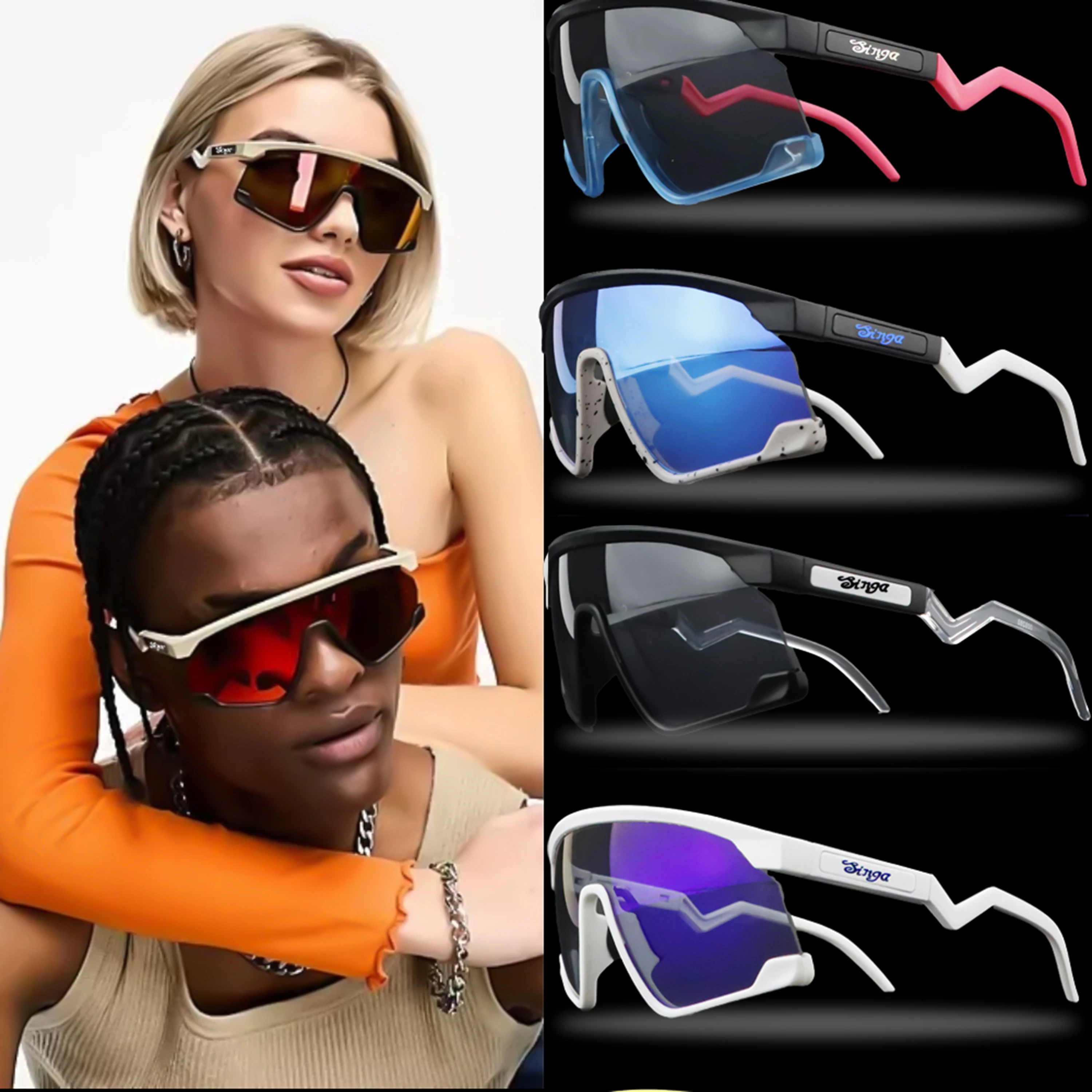 Cycling Glasses Riding Goggle Sport Sunglasses Road Bike MTB Bicycle Sports Eyewear cycling sunglasses cycling glasses sun glasses sport sunglasses bicycle glasses sports glasses sports goggles For Man Women Singa