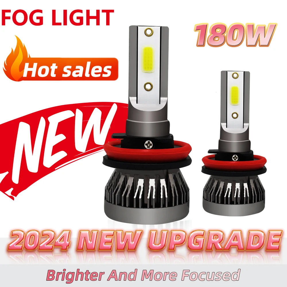 1:1 Size Fog Light H11 H8 H9 H16(JP) Car Running Lights 180W High Brigh H10 9140 9145 LED Car Bulbs 9005 9006 H1 H7 20000LM 2PCS