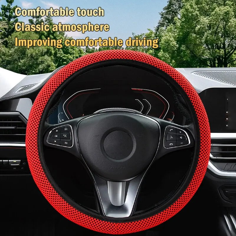 Steering Wheel Cover Universal Fashion Car Steering Wheel Cover Without Inner Ring Elastic Grip For Easy Installation And Removal Non Slip