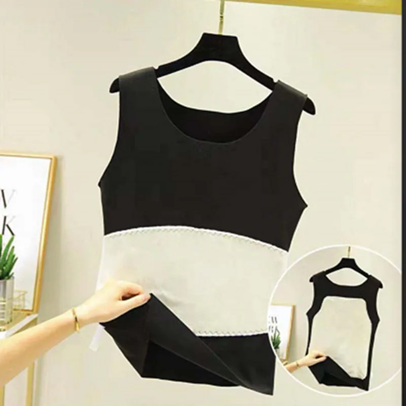 Women Winter Thermal Underwear Tops Warm Body Vest Invisible Thermo Sleeveless Clothes