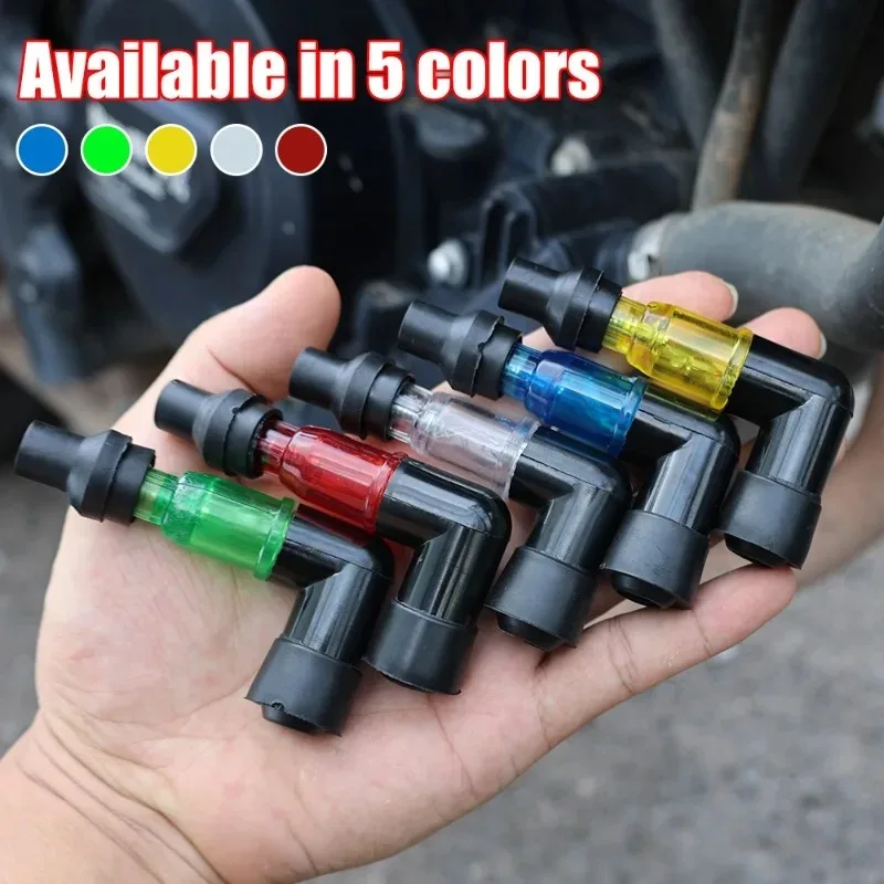 LED Spark Plug Cap Universal Flashing Glow Ignition Coil Cover Waterproof Motorcycle  Parts for Night Riding Bike Modification