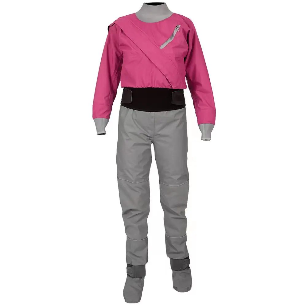 Women's Waterproof and Breathable Padded Dry Suit, Latex Neck, Sleeve Cover, Kayaking, Fishing, Surfing, W18