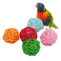 Pet Bird Toys Chewing Toys Bird Rattan Ball Toy For Parrot Budgie Parakeet Cockatiel Chewing Playing Toys Parrot Cages Toys 5pcs 2
