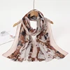 1 pièces Ramadan Hijab imprimé léopard femmes bohème aquarelle doux musulman Hijabs Floral respirant châle enveloppement écharpe foulard chaud
