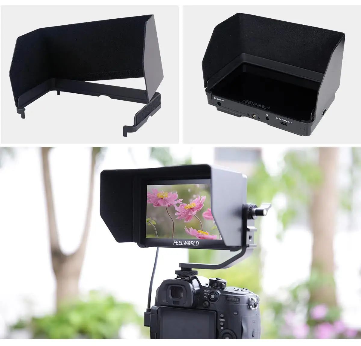 FEELWORLD-F5 Pro V4 6 ġ , ġ ũ DSLR ī޶ ʵ  3D LUT 4K 1920x1080 FHD  Ŀ 