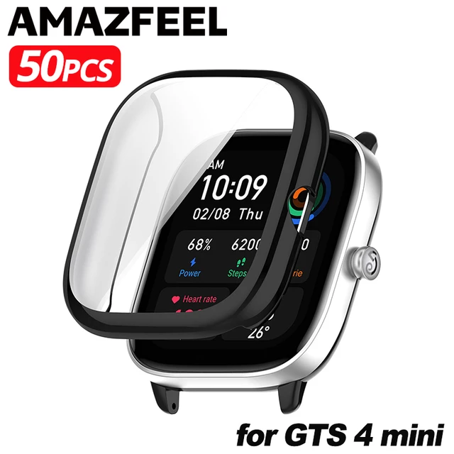 50pcs Cases for Amazfit GTS 4 mini Screen Protector Case Silicone