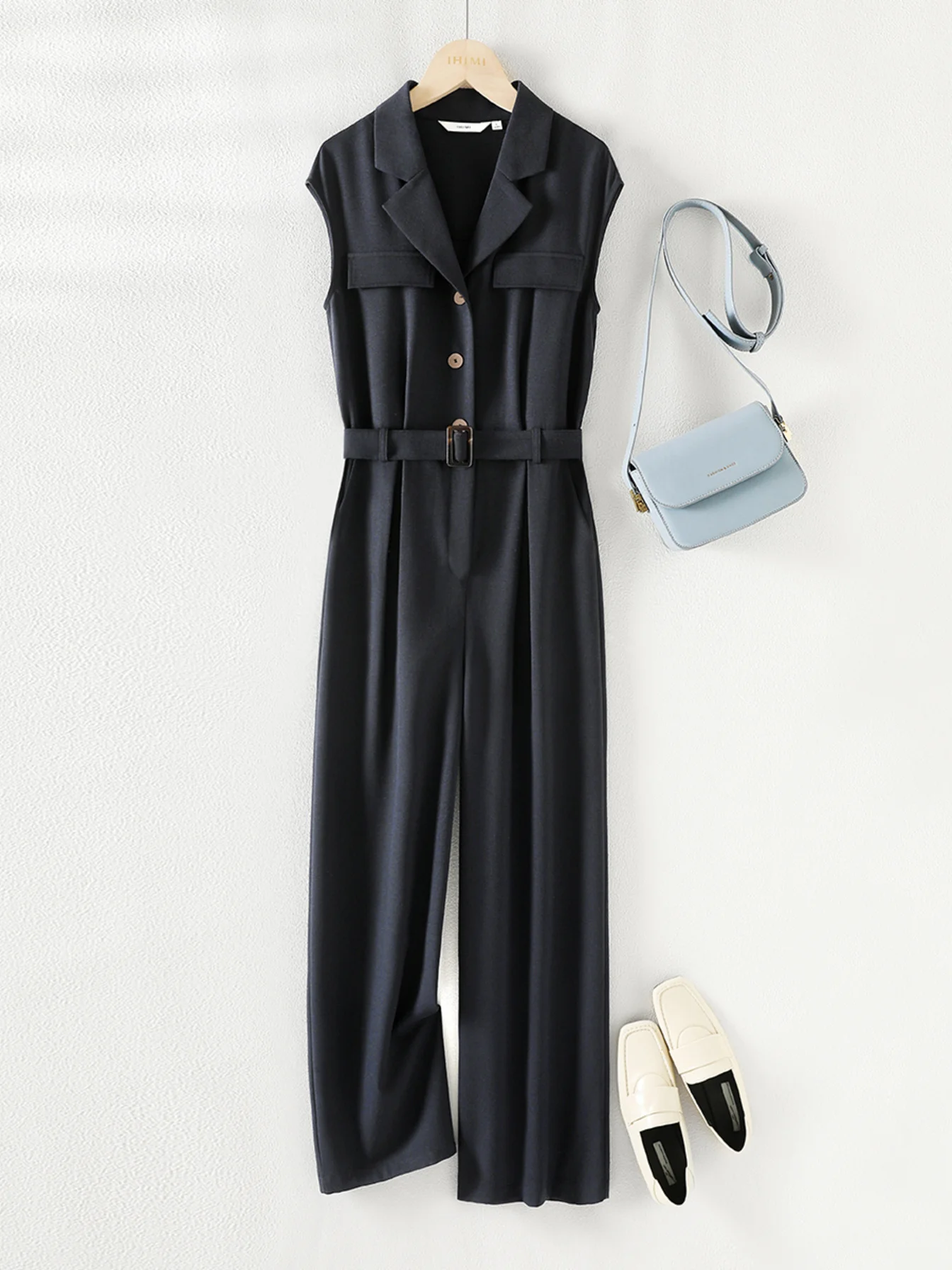 2024 Summer New Women Jumpsuit Linen Blend Fashionable Suit Jumpsuit Straight Casual Jumpsuit