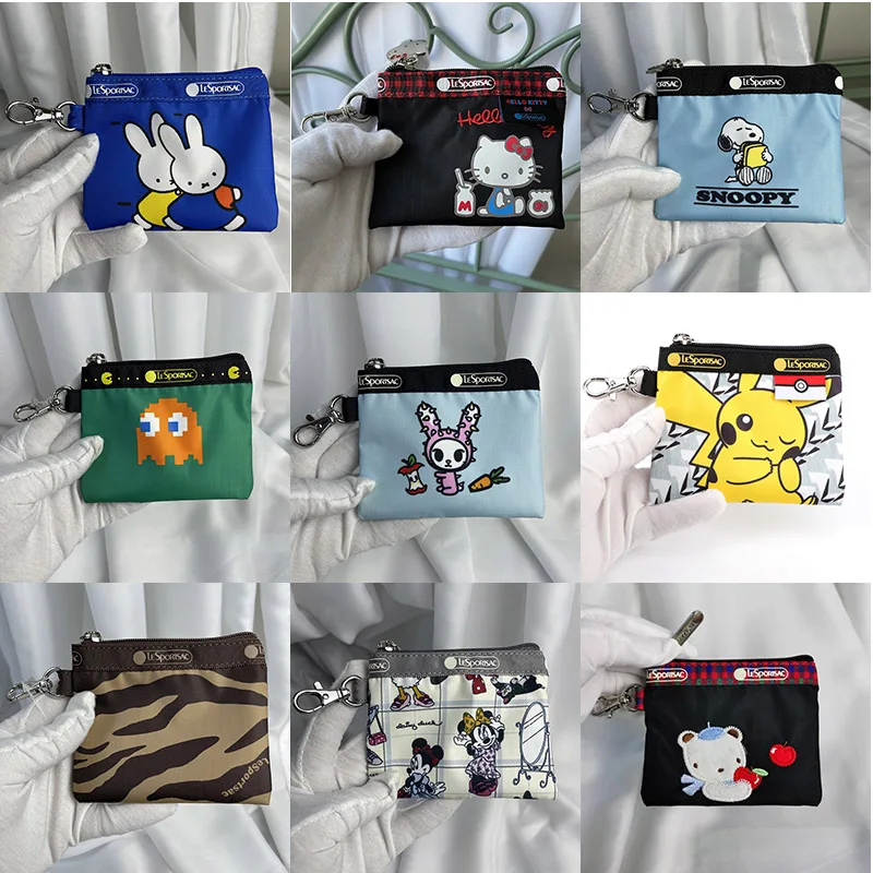 

lesportsac Demon Kuromi Coin Purse Hello Kitty Pikachu Mickey Mouse Peter Rabbit Cherry Totoro Donald Duck Holiday Birthday Gift