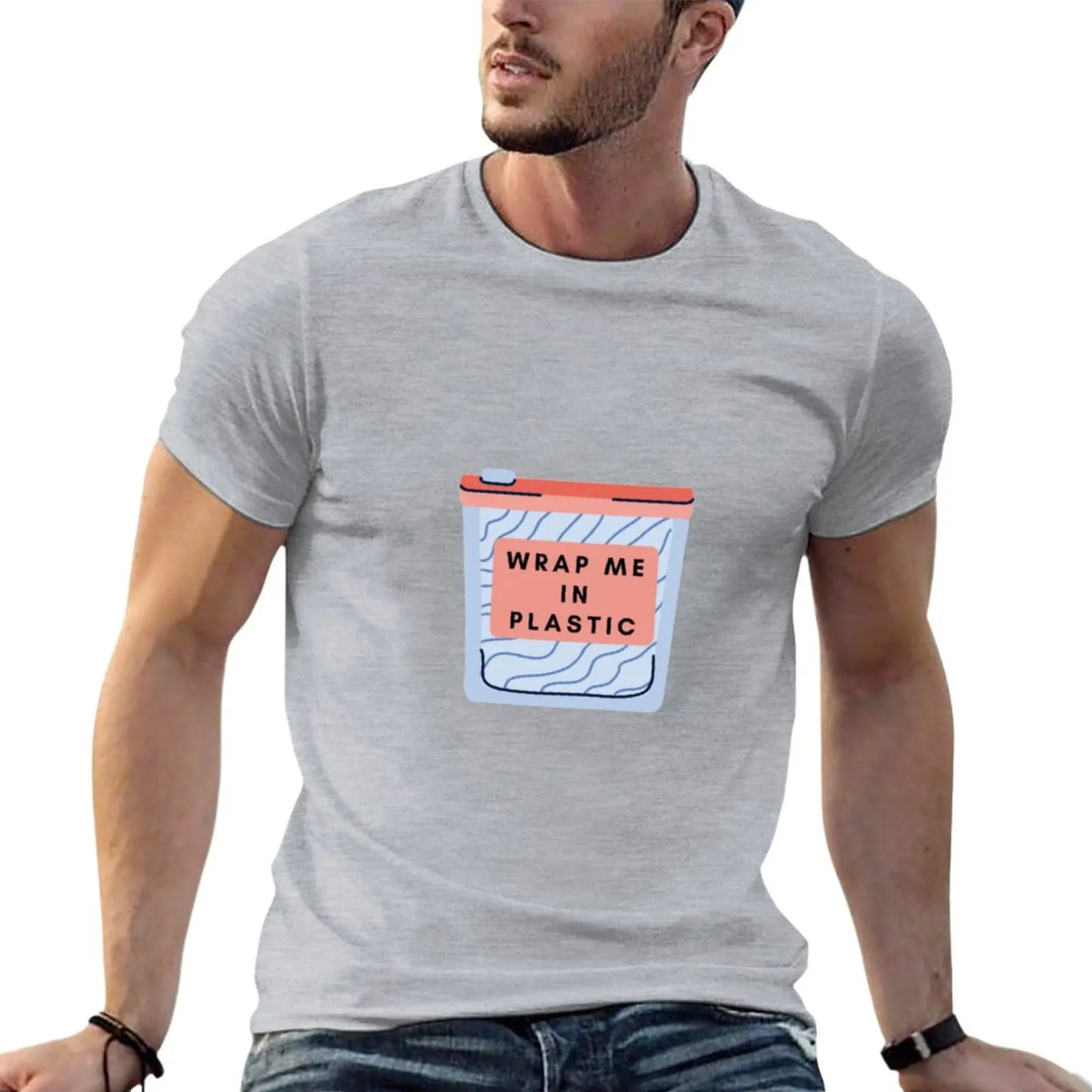 

Wrap Me In Plastic T-Shirt customizeds anime clothes blacks mens t shirt