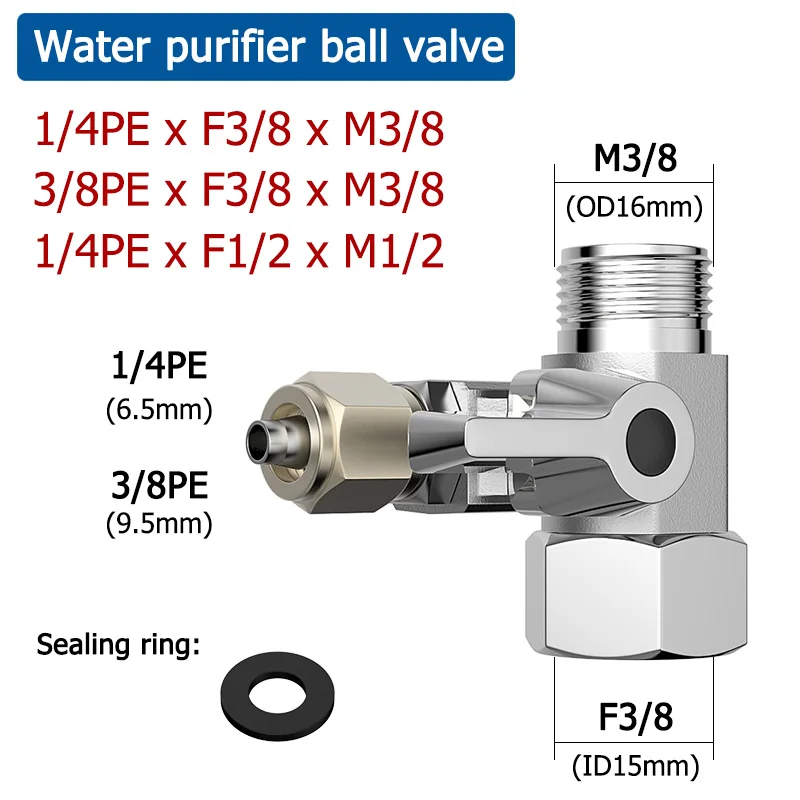 Alloy, 3-Way Adapter, Tap Connector, Acessórios padrão
