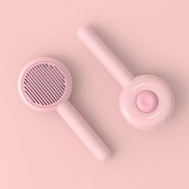 

Pet Comb Non-slip Handle Durable Donut Needle Comb Self-cleaning Pet Grooming Tool Pet Hair Brush Prevent Hair From Tangling