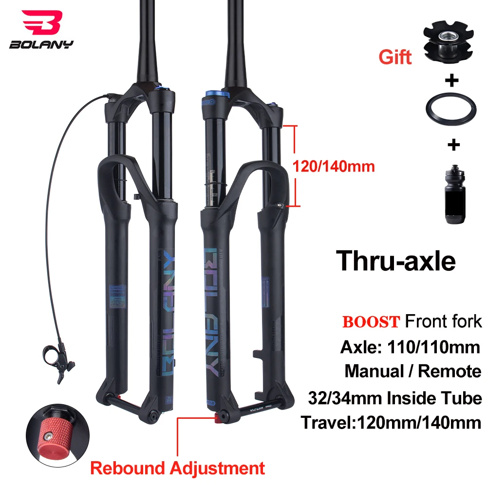 Bolany mtb impulso garfo dianteiro suspensão a ar rebote ajuste 29 27.5 ...