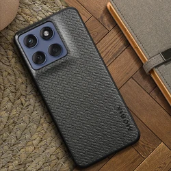 Bamboo Woven Texture Pattern Design Phone Case - Motorola Edge 70 Pro (Grey)