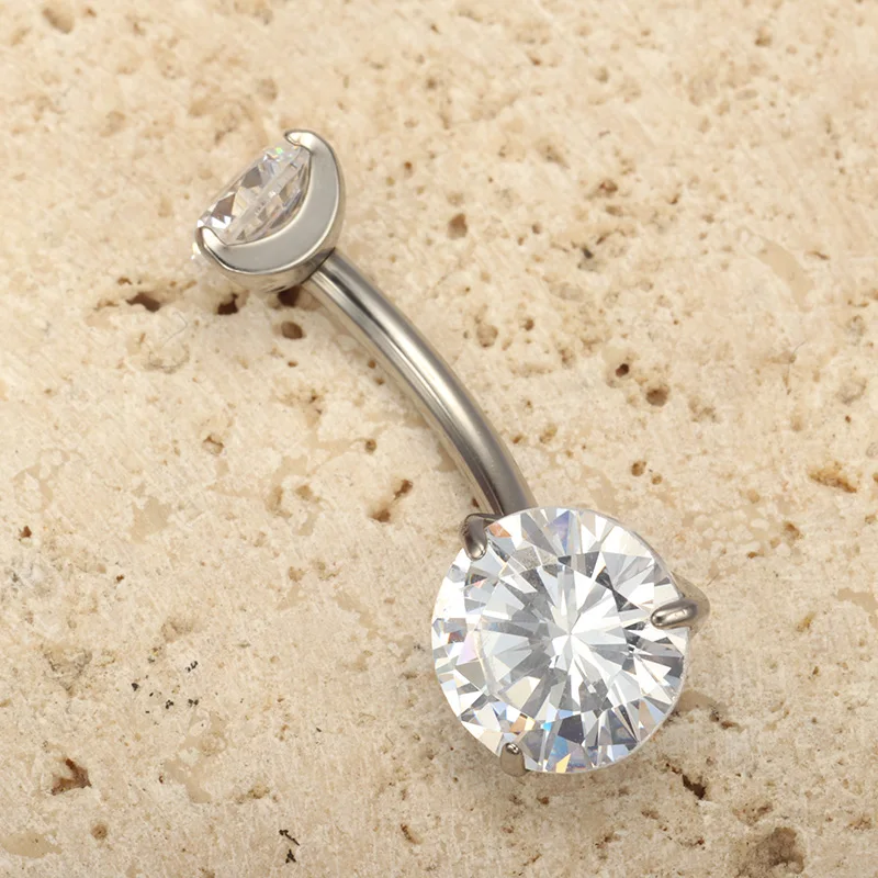 ASTM F136 Titanium Banana Bend Belly Button Rings 8mm 10mm 12mm 14mm