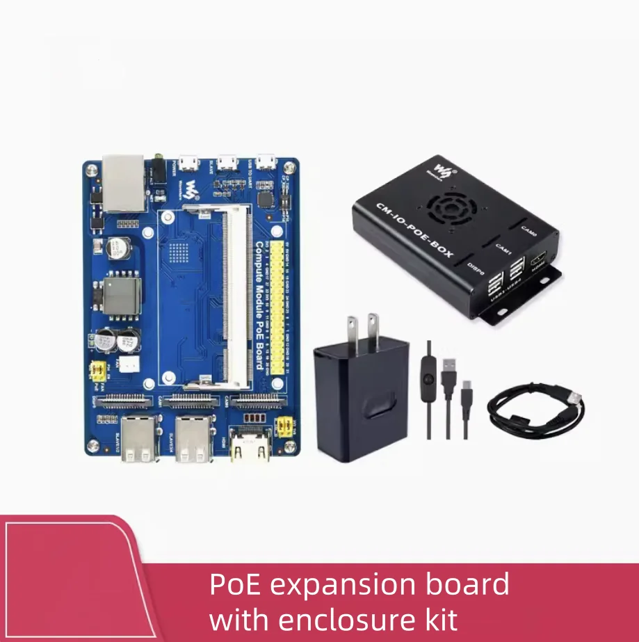 

Raspberry Pi PoE expansion board with shell kit