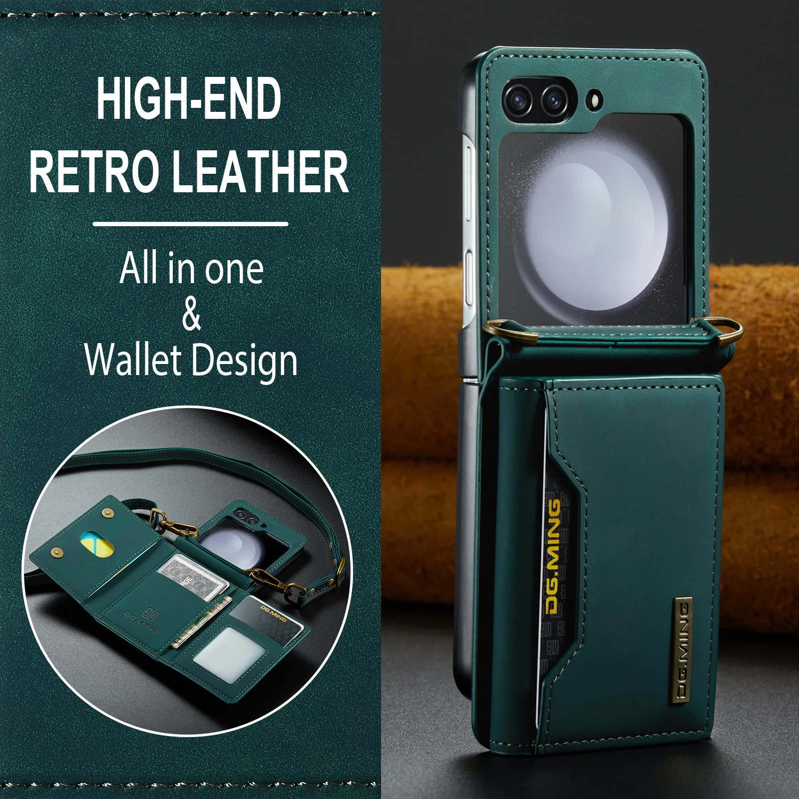 

Чехол-книжка для samsung z 5, Противопыльный удобный кожаный чехол для Samsung Galaxy Z flip 5 Flip5 Zflip5