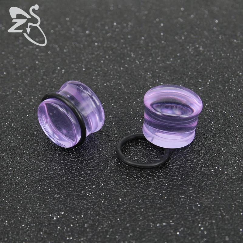 2PCS 5-16MM Glass Ear Expander 6 Color Ear Plugs Tunnels Gauges Body Piercing Jewelry For Women Men