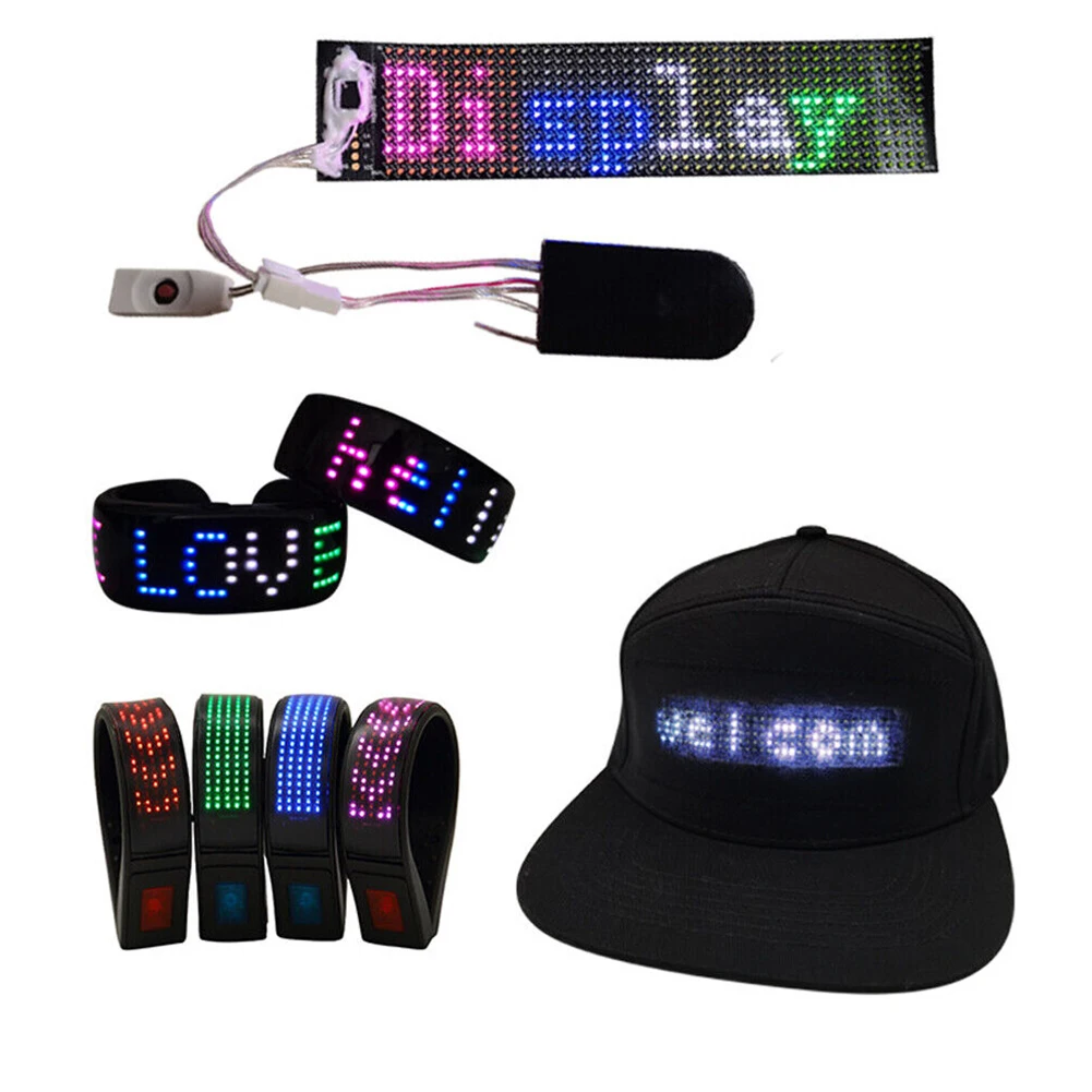 Ultra-Thin Flexible LED Lighting Panel Blue-tooth APP Programmable Dynamic Soft LED Screen For HAT Mask Bags Advertising Display