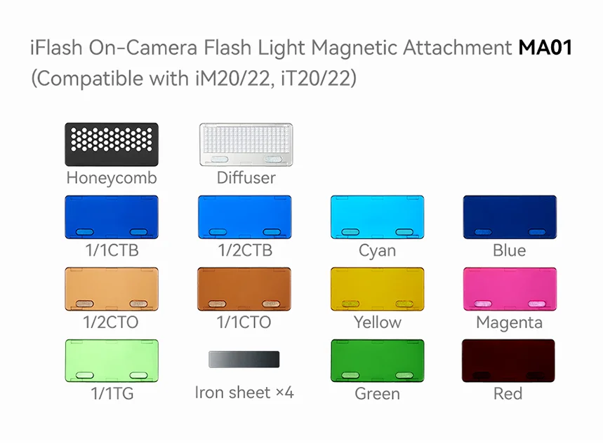 MA01 MA02 Magnetic Color Filters Creativity Unleashed Diffuser for iT30PRO/iT32